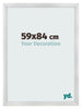 Bilderrahmen 59x84cm Silber Schwarz Gewischt MDF Pisa Vorne Messe | Yourdecoration.at