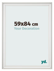 Bilderrahmen 59x84cm Weiss Gewischt MDF Lazio Vorne Messe | Yourdecoration.at