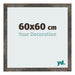 Bilderrahmen 60x60 cm Oxidiertes Metall MDF Bologna Vorne Messe | Yourdecoration.at
