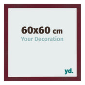 Bilderrahmen 60x60 cm Weinrot Gewischt MDF Bologna Vorne Messe | Yourdecoration.at