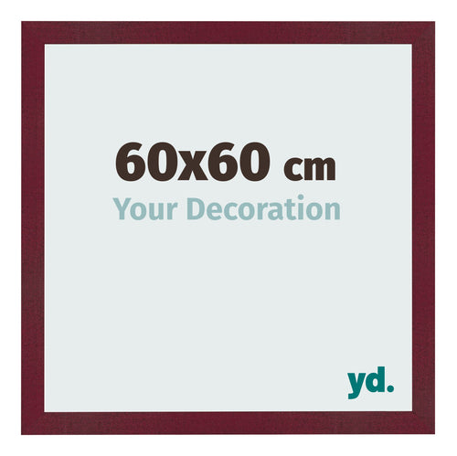 Bilderrahmen 60x60 cm Weinrot Gewischt MDF Bologna Vorne Messe | Yourdecoration.at