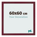 Bilderrahmen 60x60 cm Weinrot Gewischt MDF Bologna Vorne Messe | Yourdecoration.at