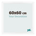 Bilderrahmen 60x60 cm Weiss Matt MDF Bologna Vorne Messe | Yourdecoration.at