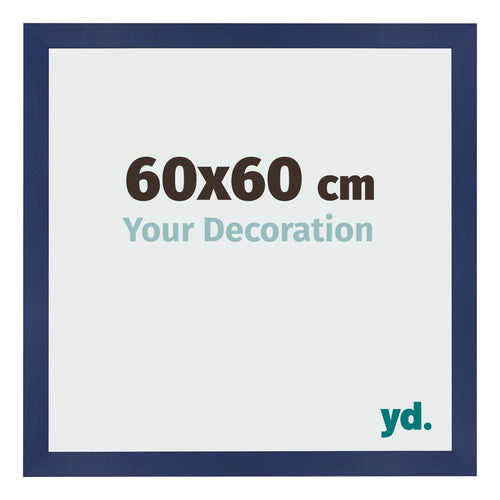 Bilderrahmen 60x60cm Dunkelblau Gewischt MDF Bologna Vorne Messe | Yourdecoration.at