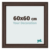 Bilderrahmen 60x60cm Eiche Dunkel MDF Lazio Vorne Messe | Yourdecoration.at