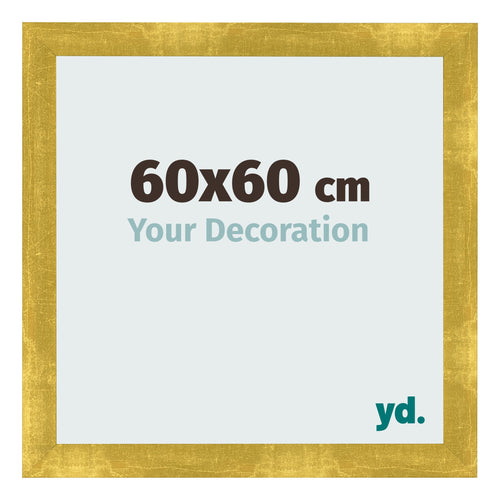 Bilderrahmen 60x60cm Gold Vintage MDF Pisa Vorne Messe | Yourdecoration.at