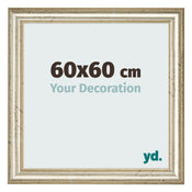 Bilderrahmen 60x60cm Metallglanz MDF Lazio Vorne Messe | Yourdecoration.at