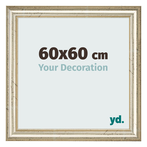 Bilderrahmen 60x60cm Metallglanz MDF Lazio Vorne Messe | Yourdecoration.at