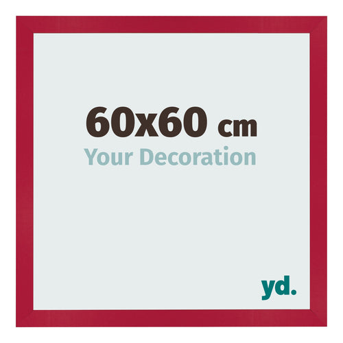 Bilderrahmen 60x60cm Rot MDF Bologna Vorne Messe | Yourdecoration.at