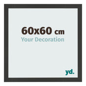 Bilderrahmen 60x60cm Schwarz Gemasert MDF Bologna Vorne Messe | Yourdecoration.at