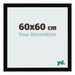 Bilderrahmen 60x60cm Schwarz Hochglanz MDF Bologna Vorne Messe | Yourdecoration.at