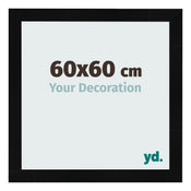 Bilderrahmen 60x60cm Schwarz Silber Poliert MDF Pisa Vorne Messe | Yourdecoration.at