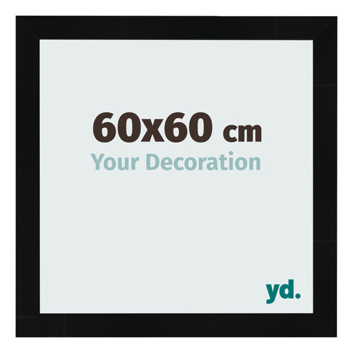 Bilderrahmen 60x60cm Schwarz Silber Poliert MDF Pisa Vorne Messe | Yourdecoration.at
