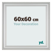 Bilderrahmen 60x60cm Silber Matt MDF Lazio Vorne Messe | Yourdecoration.at