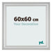 Bilderrahmen 60x60cm Silber Matt MDF Lazio Vorne Messe | Yourdecoration.at