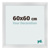 Bilderrahmen 60x60cm Silber Schwarz Gewischt MDF Pisa Vorne Messe | Yourdecoration.at