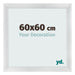 Bilderrahmen 60x60cm Silber Schwarz Gewischt MDF Pisa Vorne Messe | Yourdecoration.at