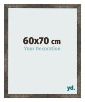 Bilderrahmen 60x70 cm Oxidiertes Metall MDF Bologna Vorne Messe | Yourdecoration.at
