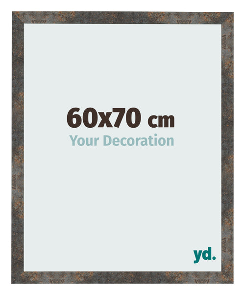 Bilderrahmen 60x70 cm Oxidiertes Metall MDF Bologna Vorne Messe | Yourdecoration.at