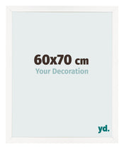 Bilderrahmen 60x70 cm Weiss Hochglanz MDF Bologna Vorne Messe | Yourdecoration.at