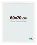 Bilderrahmen 60x70 cm Weiss Hochglanz MDF Bologna Vorne Messe | Yourdecoration.at
