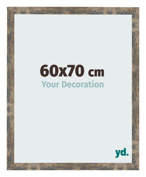 Bilderrahmen 60x70cm Blau Gold Meliert MDF Bologna Vorne Messe | Yourdecoration.at