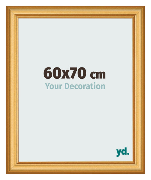 Bilderrahmen 60x70cm Gold Matt MDF Lazio Vorne Messe | Yourdecoration.at