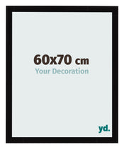 Bilderrahmen 60x70cm Schwarz Hochglanz MDF Bologna Vorne Messe | Yourdecoration.at