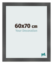 Bilderrahmen 60x70cm Schwarz Silber Poliert MDF Pisa Vorne Messe | Yourdecoration.at