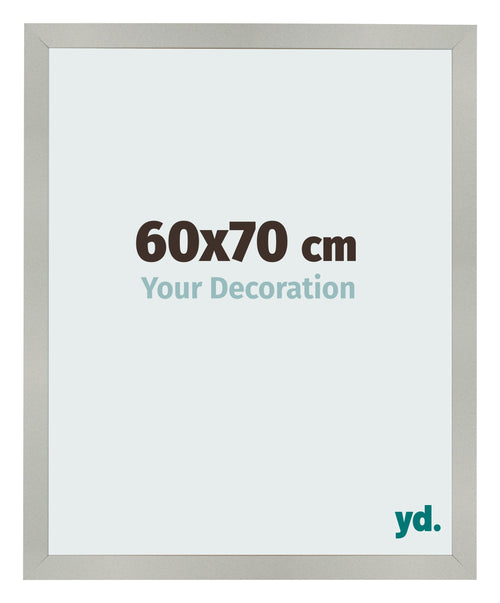 Bilderrahmen 60x70cm Silber Matt MDF Bologna Vorne Messe | Yourdecoration.at