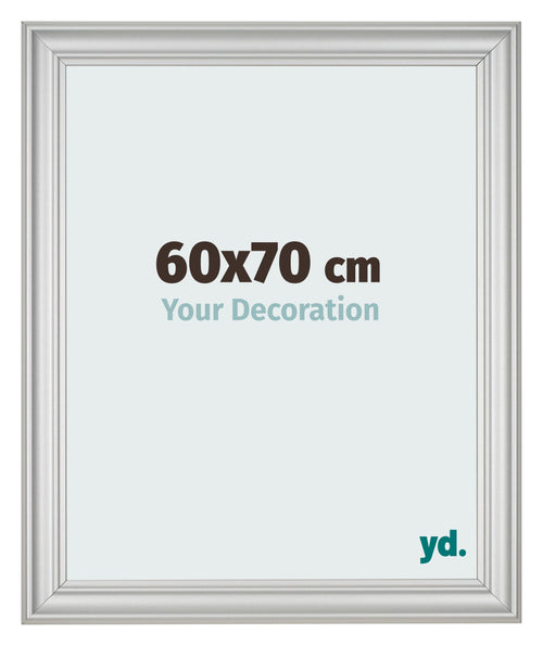 Bilderrahmen 60x70cm Silber Matt MDF Lazio Vorne Messe | Yourdecoration.at