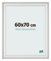 Bilderrahmen 60x70cm Weiss Gewischt MDF Lazio Vorne Messe | Yourdecoration.at