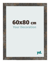 Bilderrahmen 60x80 cm Oxidiertes Metall MDF Bologna Vorne Messe | Yourdecoration.at