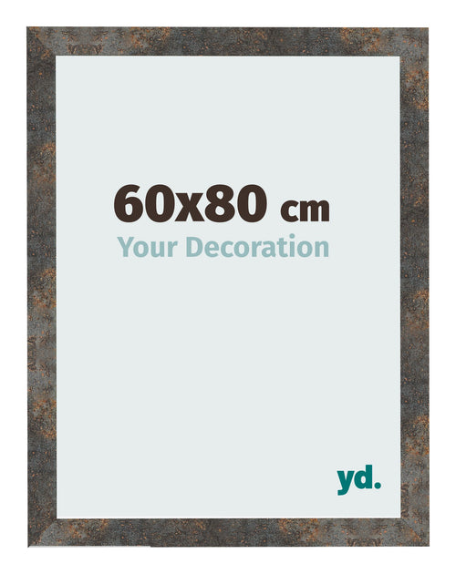 Bilderrahmen 60x80 cm Oxidiertes Metall MDF Bologna Vorne Messe | Yourdecoration.at