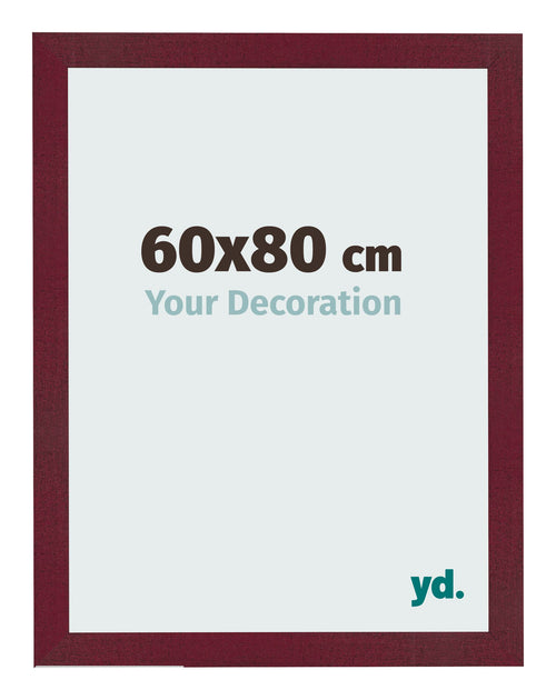 Bilderrahmen 60x80 cm Weinrot Gewischt MDF Bologna Vorne Messe | Yourdecoration.at