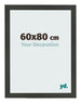 Bilderrahmen 60x80cm Antrazit MDF Bologna Vorne Messe | Yourdecoration.at