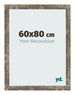 Bilderrahmen 60x80cm Blau Gold Meliert MDF Bologna Vorne Messe | Yourdecoration.at