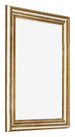Bilderrahmen 60x80cm Gold Antik MDF Lazio Vorne Schrag | Yourdecoration.at