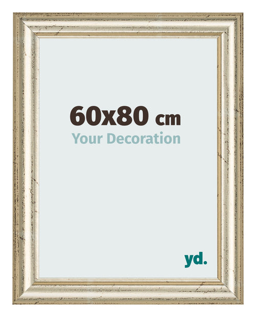 Bilderrahmen 60x80cm Metallglanz MDF Lazio Vorne Messe | Yourdecoration.at