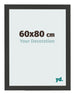 Bilderrahmen 60x80cm Schwarz Gemasert MDF Bologna Vorne Messe | Yourdecoration.at