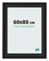 Bilderrahmen 60x80cm Schwarz Gemasert MDF Lazio Vorne Messe | Yourdecoration.at