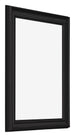 Bilderrahmen 60x80cm Schwarz Gemasert MDF Lazio Vorne Schrag | Yourdecoration.at