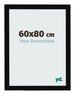 Bilderrahmen 60x80cm Schwarz Hochglanz MDF Bologna Vorne Messe | Yourdecoration.at