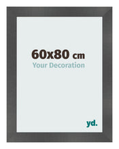 Bilderrahmen 60x80cm Schwarz Silber Poliert MDF Pisa Vorne Messe | Yourdecoration.at