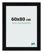 Bilderrahmen 60x80cm Schwarz Silber Poliert MDF Pisa Vorne Messe | Yourdecoration.at