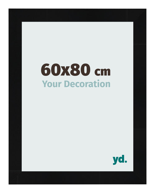 Bilderrahmen 60x80cm Schwarz Silber Poliert MDF Pisa Vorne Messe | Yourdecoration.at