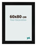 Bilderrahmen 60x80cm Schwarz Silber Poliert MDF Pisa Vorne Messe | Yourdecoration.at