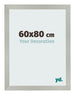Bilderrahmen 60x80cm Silber Matt MDF Bologna Vorne Messe | Yourdecoration.at