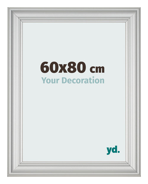 Bilderrahmen 60x80cm Silber Matt MDF Lazio Vorne Messe | Yourdecoration.at