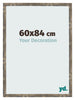 Bilderrahmen 60x84cm Blau Gold Meliert MDF Bologna Vorne Messe | Yourdecoration.at